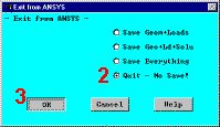Exit from ANSYS