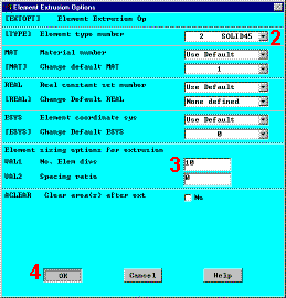 Element Extrusion Options