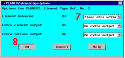 PLANE82 element type options